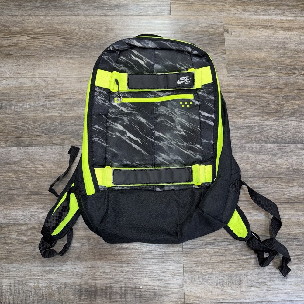 Nike SB Embarca Backpack Black White Marble Pattern Adjustable Straps